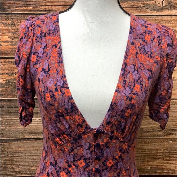 3/$20 Free People Floral Top - Picture 6 of 8